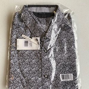 New with tags interaffair black and white dress shirt